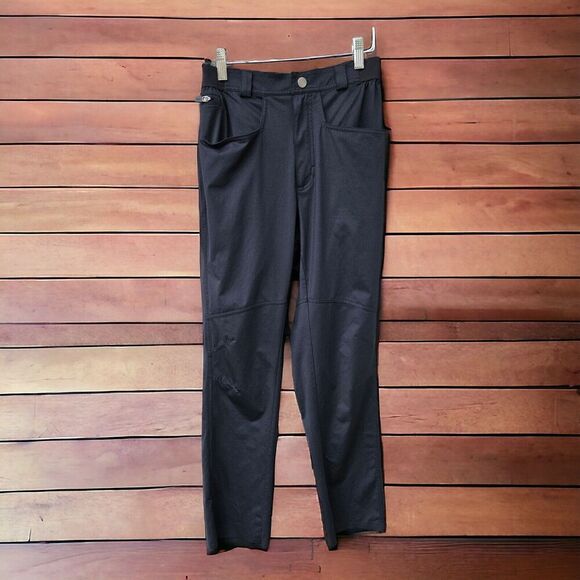Duluth Trading Co Pants Womans M X 32 Black Standard Fit Straight Leg Stretch - Picture 1 of 9